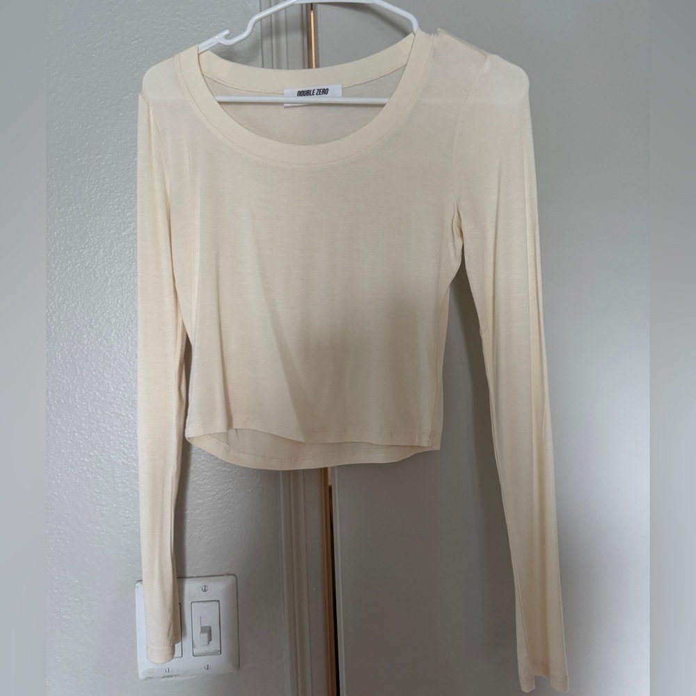 Double Zero Cream Long Sleeve Top